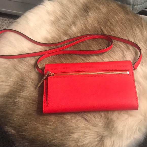 Kate Spade | Bright Red Wallet w/ Strap - Picture 2 of 13